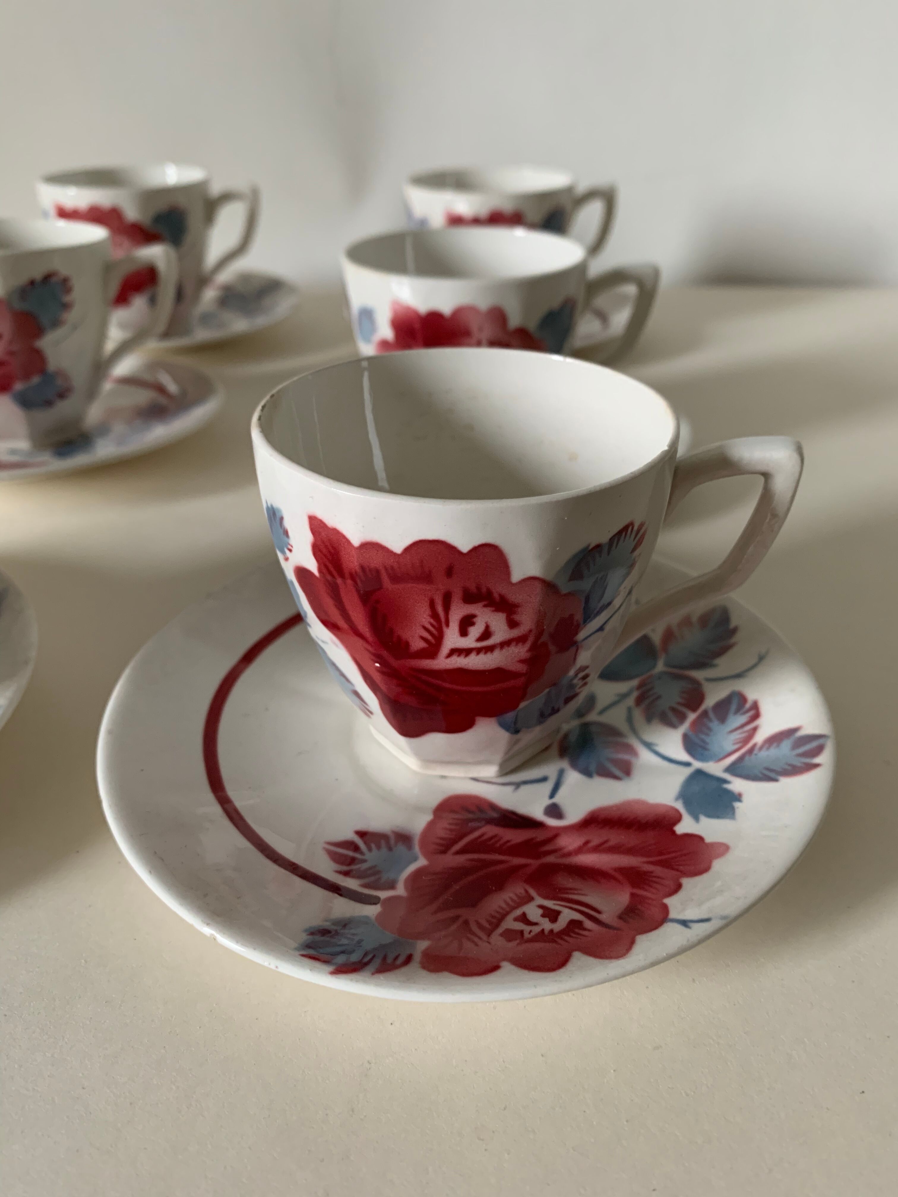 6 digoin coffee cups