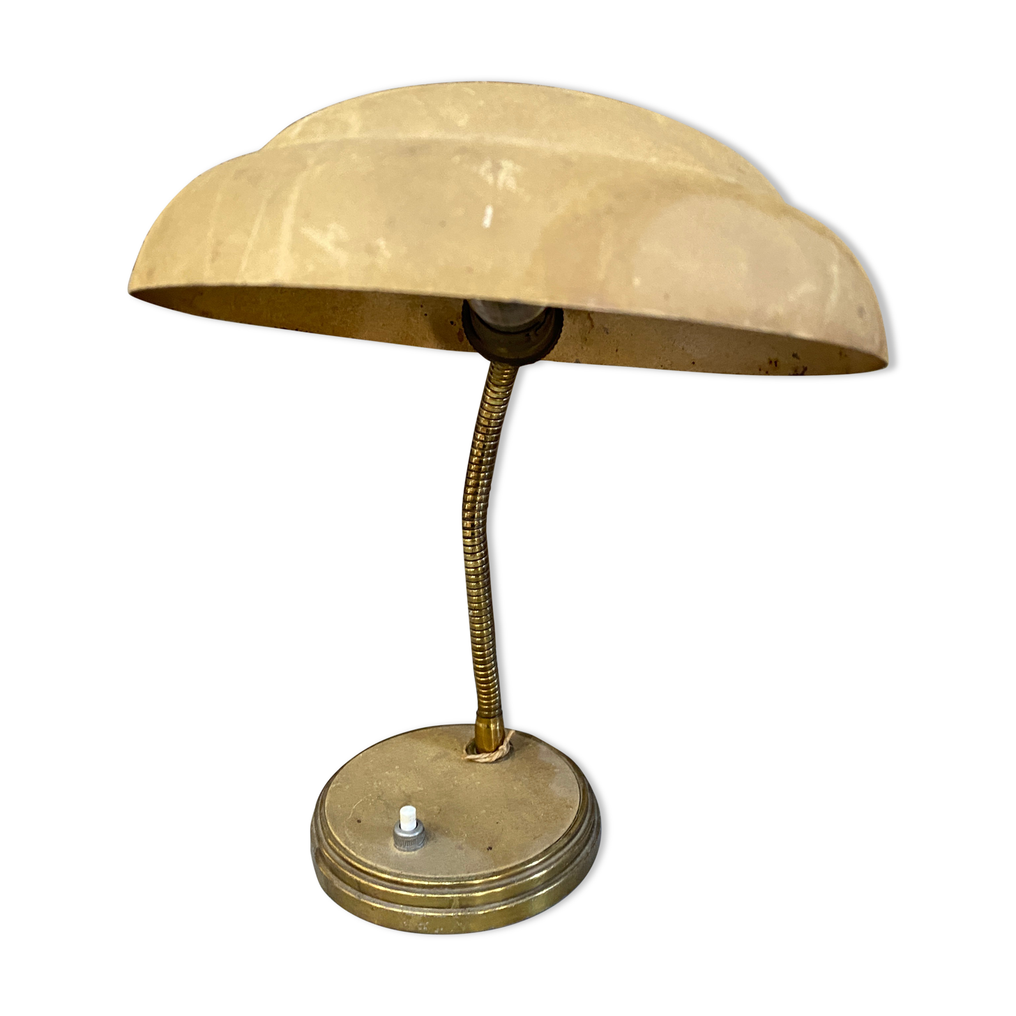 Antique metal bedside lamp