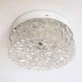 Tynnel bubble pattern molded glass wall light