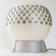 Exceptional plexiglas & plaster ball lamp house arlus 1970 space age 7