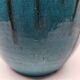 Primavera Vase for Spring in French Art Deco blue ceramic