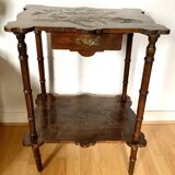 Old wooden pedestal table