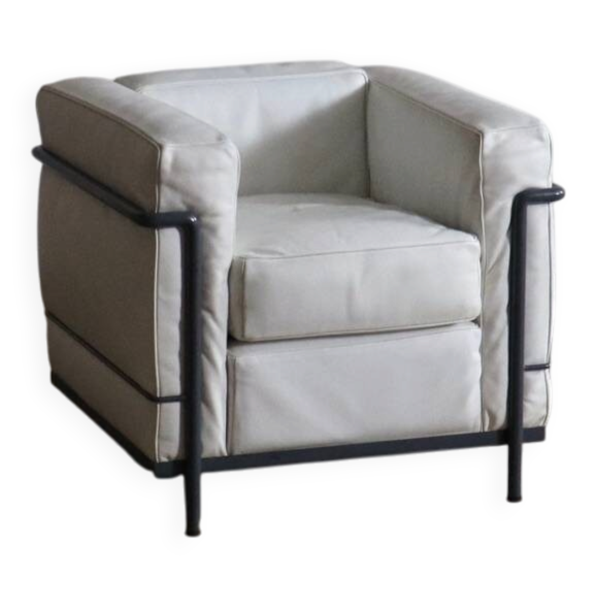 Vintage Cassina LC2 lounge chair by Charlotte Perriand and Le Corbusier