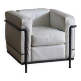 Vintage Cassina LC2 lounge chair by Charlotte Perriand and Le Corbusier