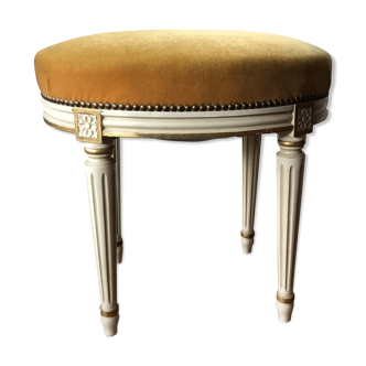 Louis XVl style velvet pouf
