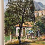 Canvas signed André Raibaud “Provence landscape”