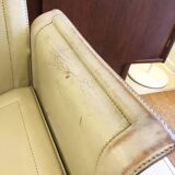 MATTEO GRASSI leather armchair with cushion