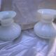 Set of 2 white glass lampshades