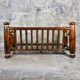 Wood and brass sofa frame, Italy, 1970s