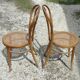 Pair of chairs bistrot tanned j & j khon curved wood