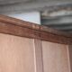 Art Deco wooden wardrobe with mirror