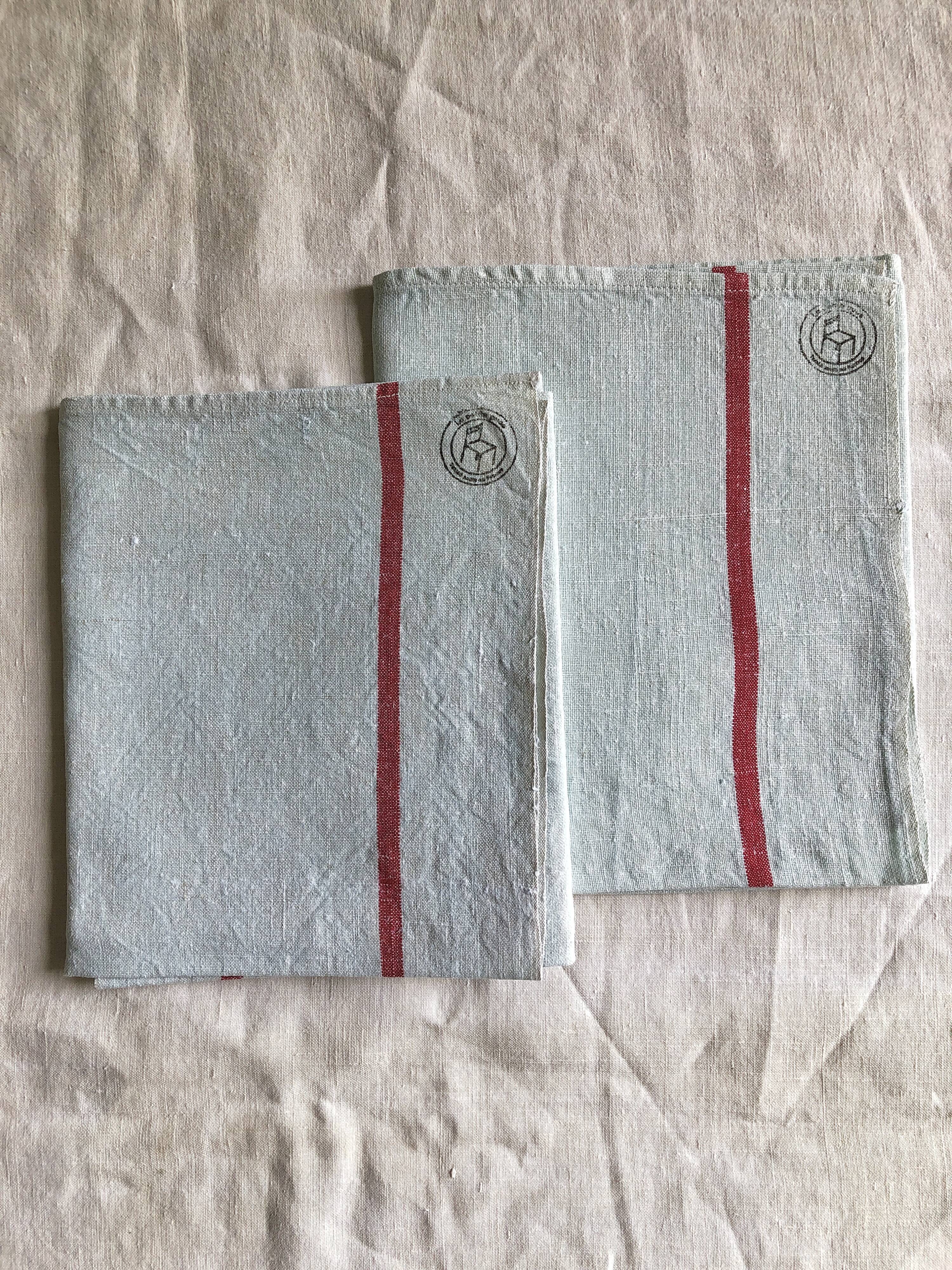 Antique cloth in pure aqua tinted linen