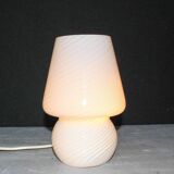 Lampe de table en verre de Murano champignon du milieu du siècle, Italie, années 1970.