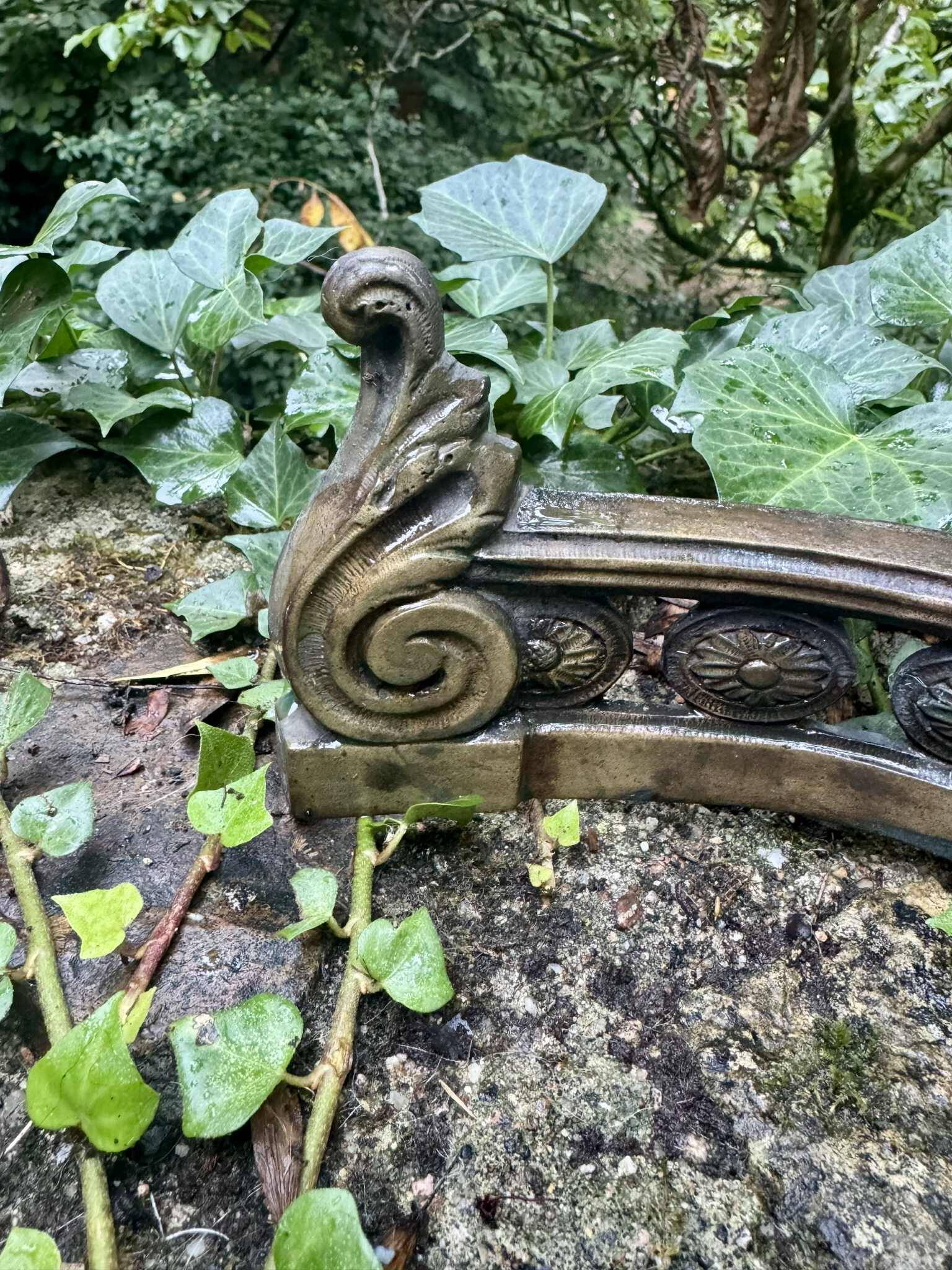 Barre de cheminée en bronze XIXe siècle