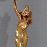 Regulate Lamp, Art Nouveau style, signed C.Rosa – Mid 20th century