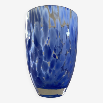 Vintage vase in speckled glass paste