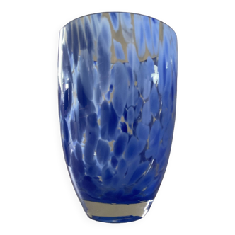 Vintage vase in speckled glass paste
