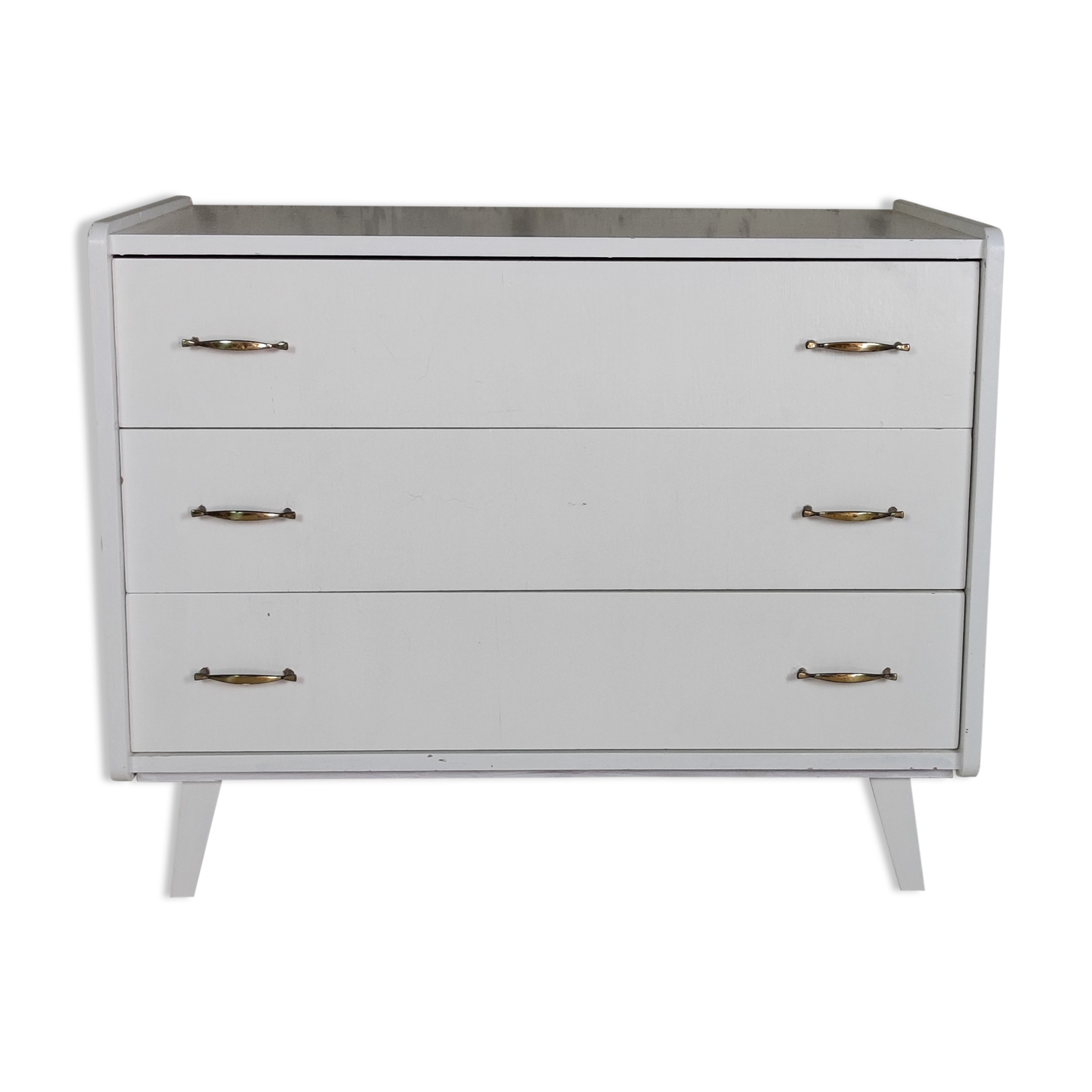Commode vintage blanche