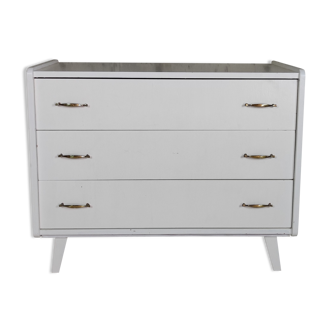 Commode vintage blanche