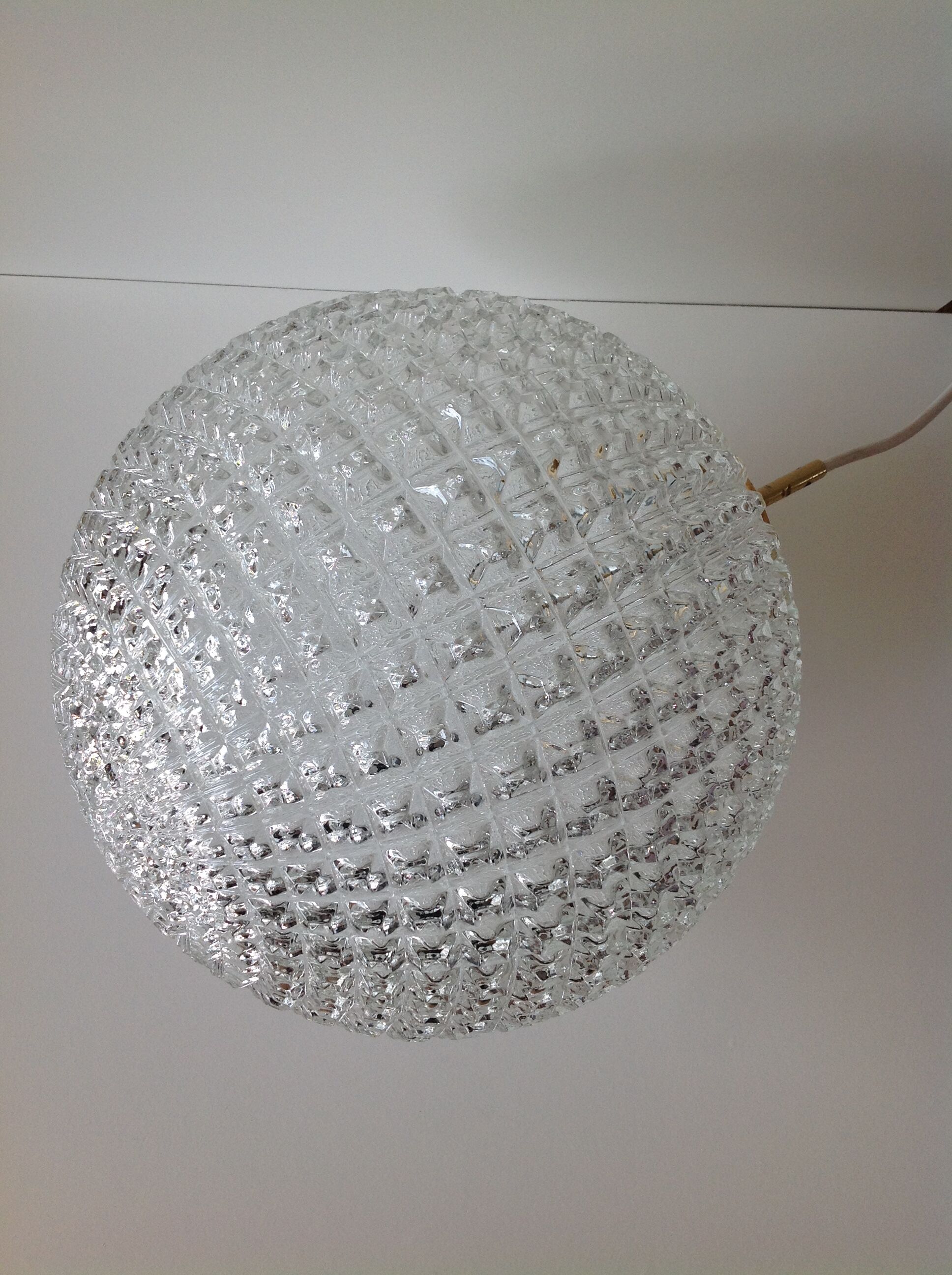 Suspension boule verre vintage