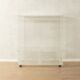 Commode minimaliste des années 1980, en verre acrylique, pièce unique.