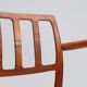 Niels Otto Moller model 66 armchairs in teak and paper cord Denmark 1970