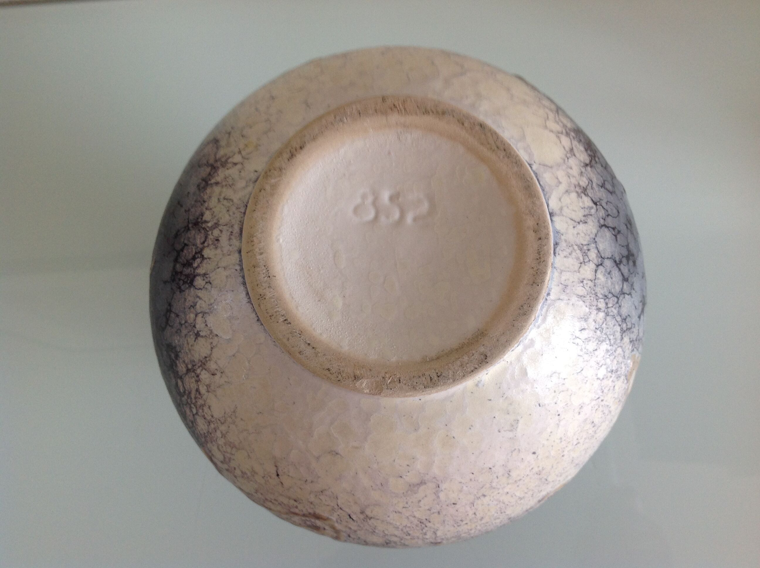 Fat Lav blue ball vase by Ruscha Art 60/70