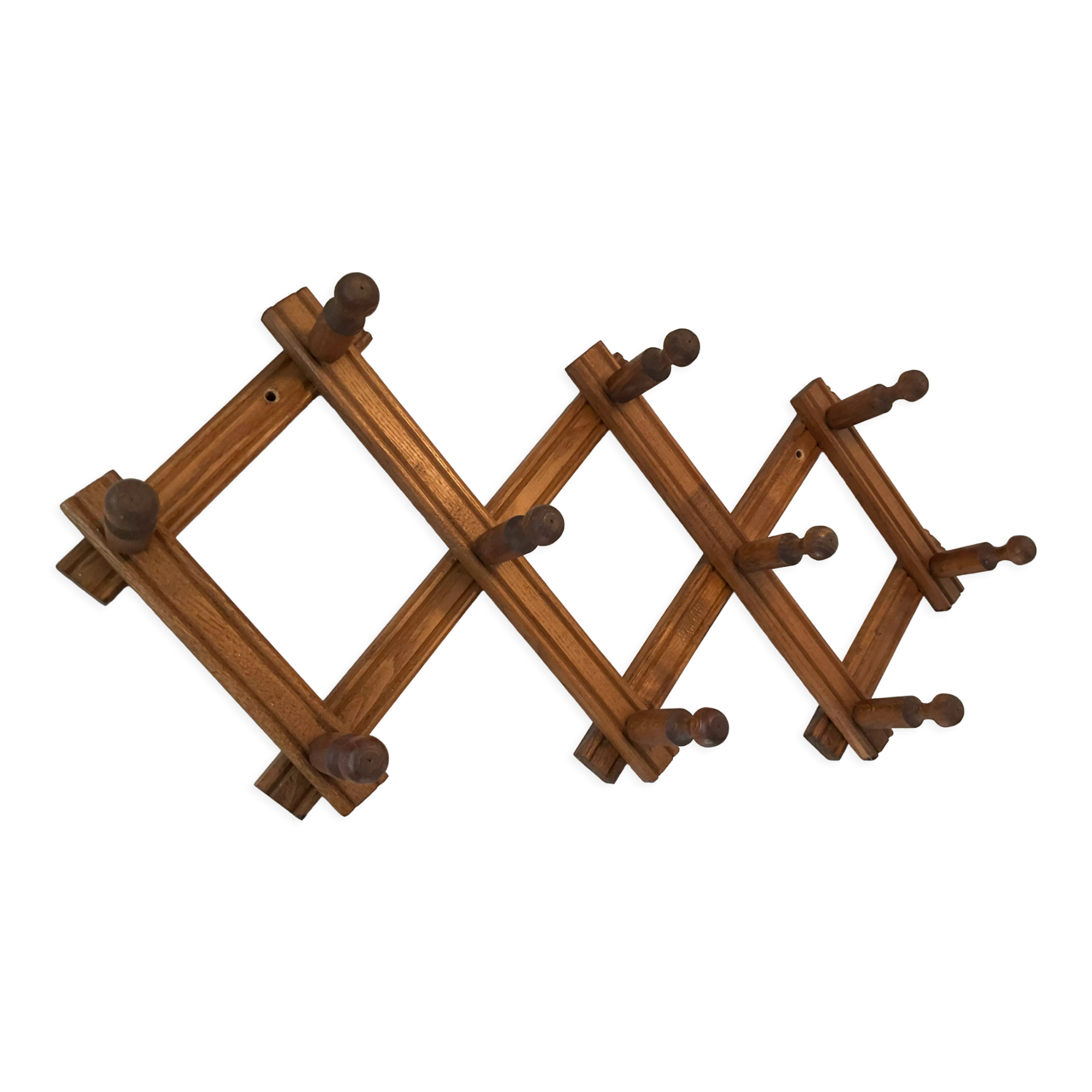 Scandinavian coat rack 10 hooks from the 60s-70s