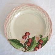 Cherry slip plate signed Francesco Guarino, 1970s
