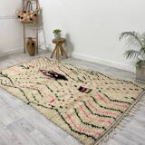 Handmade moroccan berber carpet 254 x 142 cm