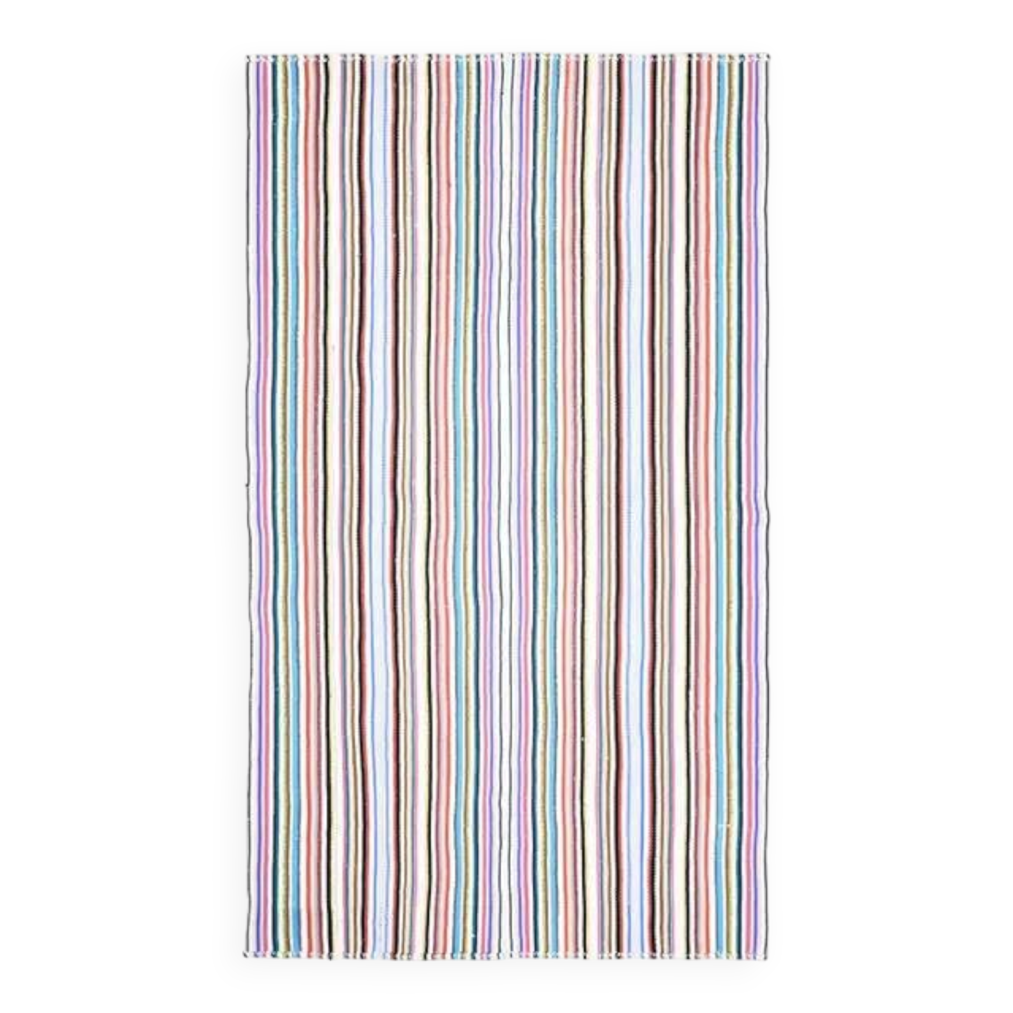 Tapis de couloir vintage turc Oushak fait main en laine et coton, années 1970