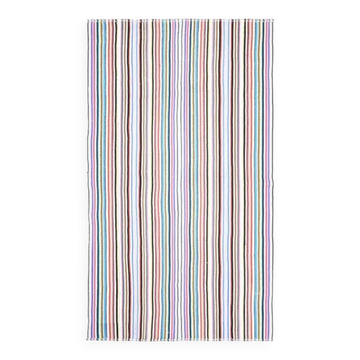 1970s Vintage Turkish Oushak Handmade Wool Cotton Pink Runner Rug 163x280