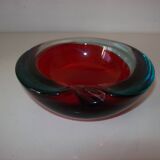 Cendrier en verre de Murano Sommerso