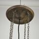 Ceiling lamp, hand-forged hammered iron with glass shade, early 20th century, Sweden