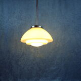 Art Deco opaline pendant with chromes suspension. 1930/40's