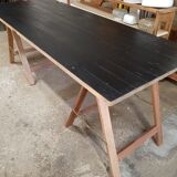 Farm table on trestles