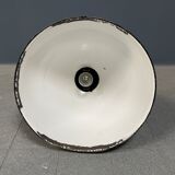 Black enamel Bauhaus factory lamp from Industria Rotterdam