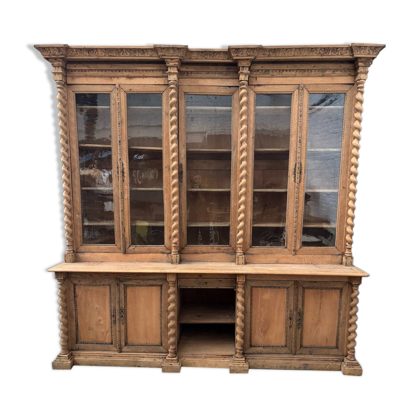 Oak apothecary cabinet, 19th century.