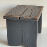 Vintage patinated grey stool