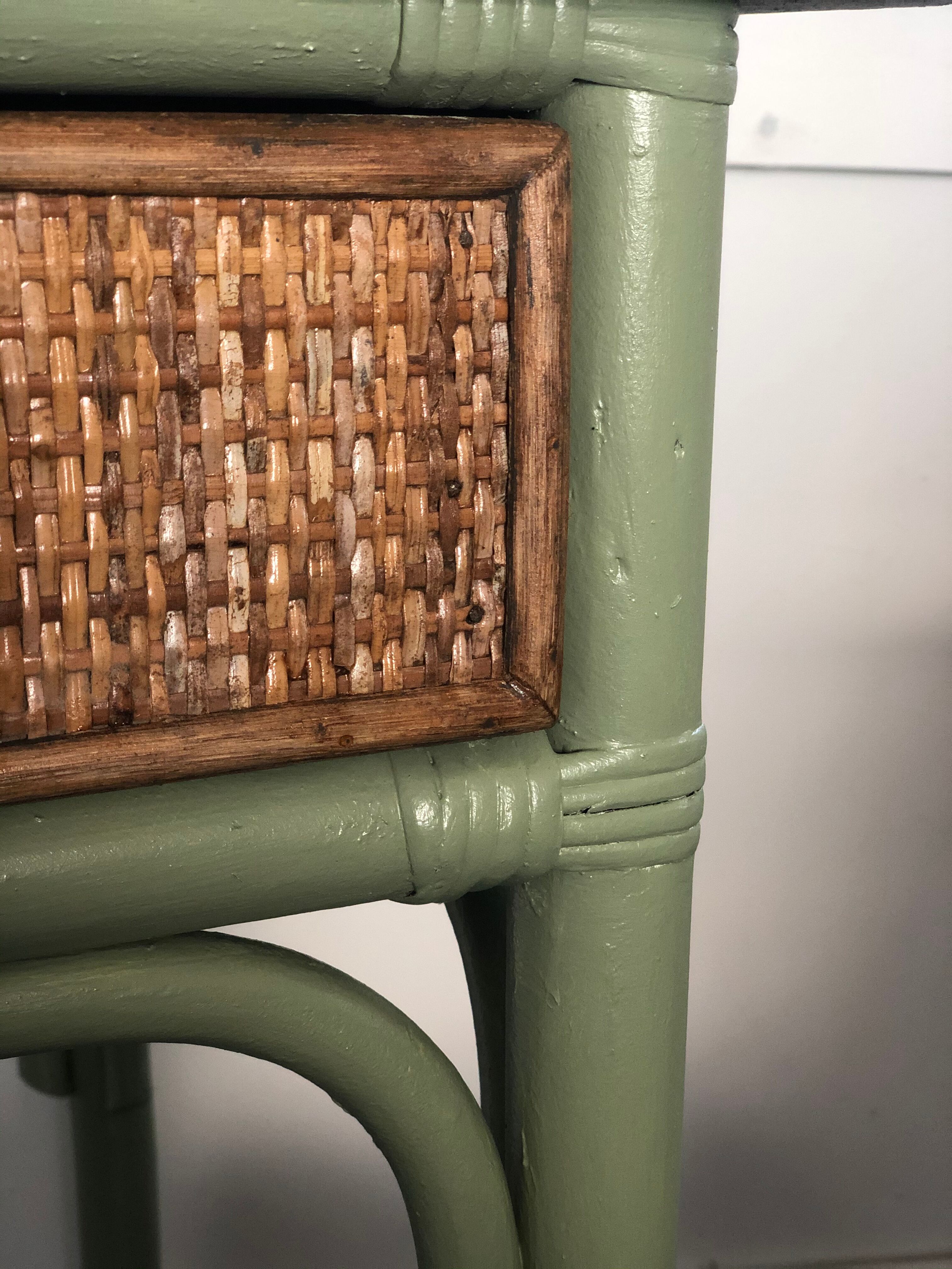 Rattan dressing table with mirror