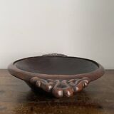 Hollow carved wooden dish