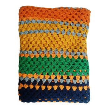 Couverture couvre-lit crochet rectangulaire vintage