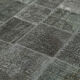 Hand-knotted oriental vintage 200 cm x 300 cm grey patchwork rug