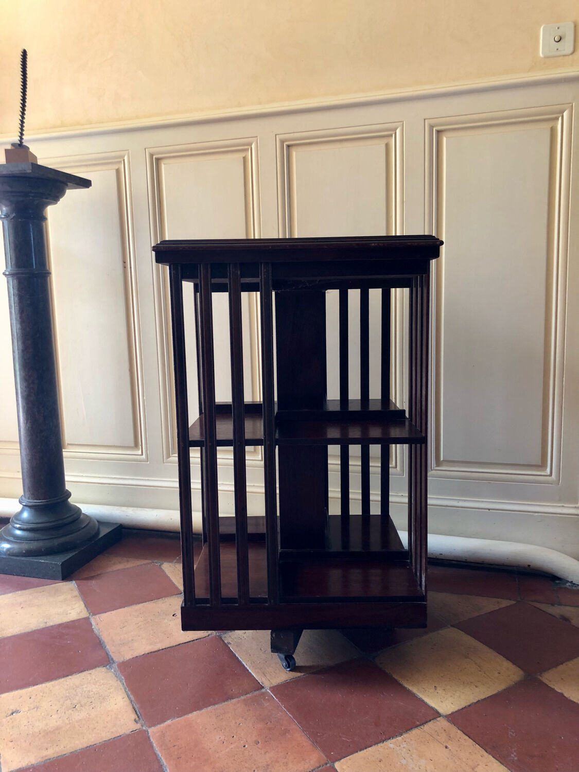 English revolving bookcase