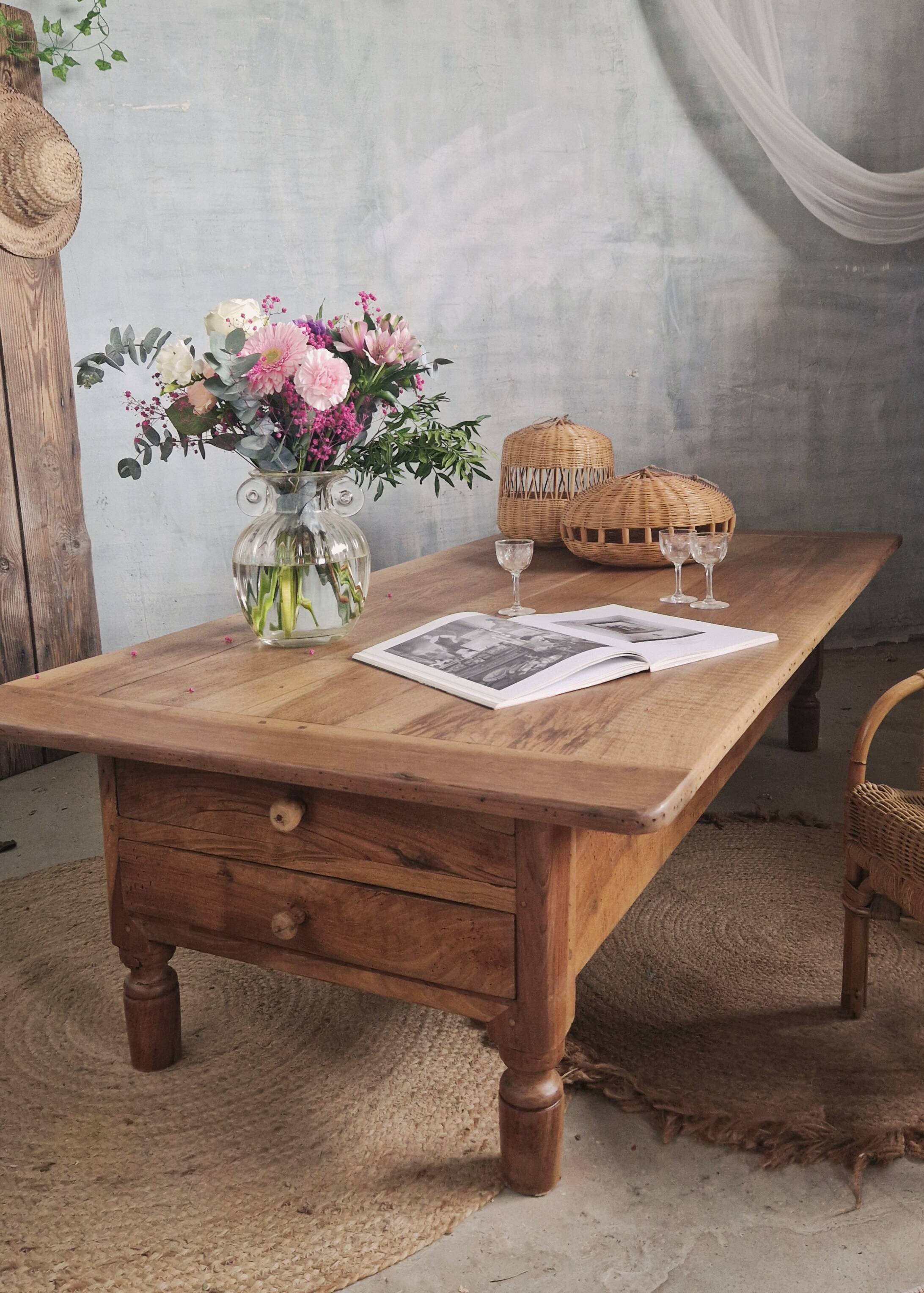 Old and large coffee table