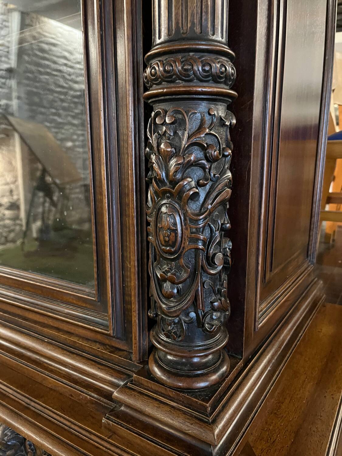 Pair of glass-fronted library cabinets
