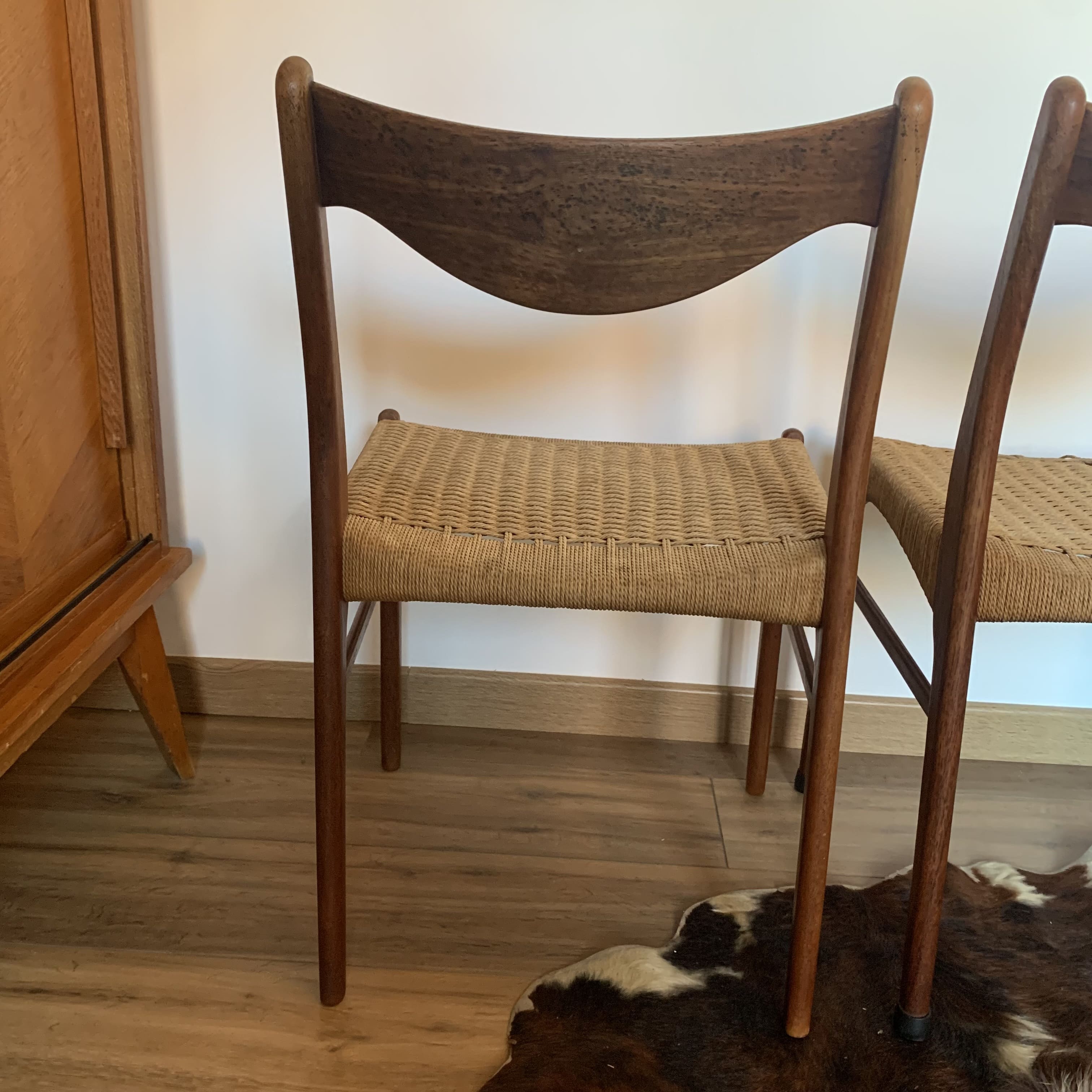 Set of 4 chairs by Arne Wahl Iversen for Glyngøre Stolefabrik 1960s