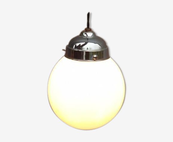 Baladeuse art déco globe d15 verre opalin