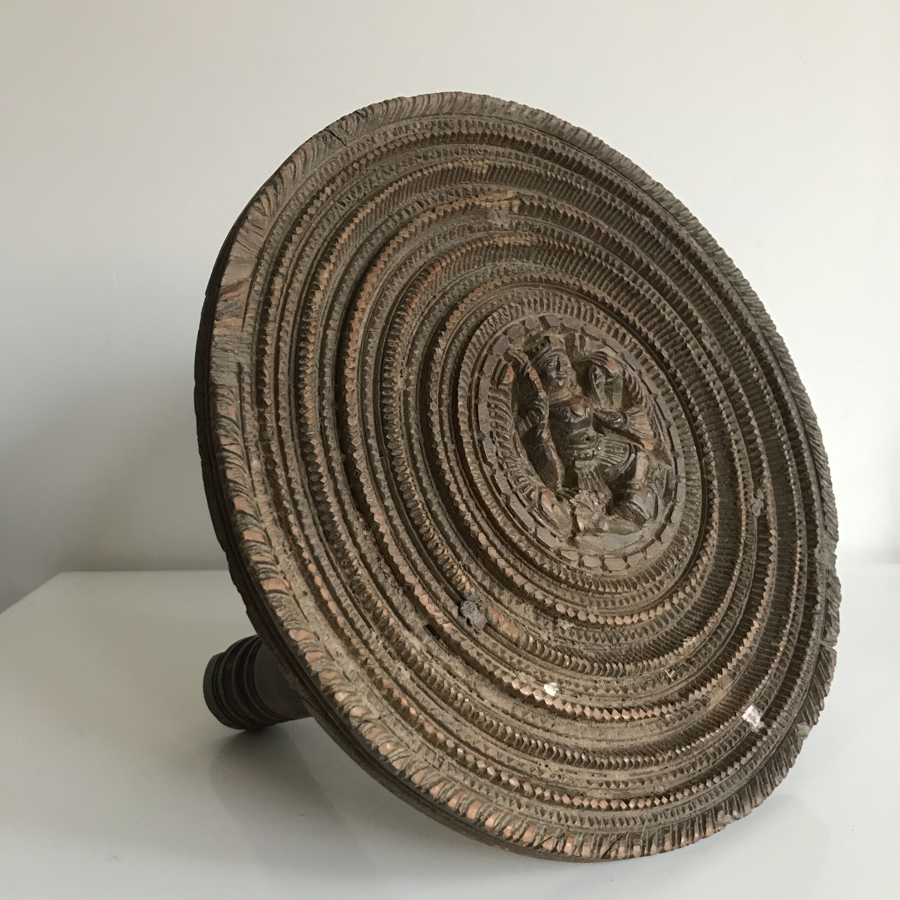 Stool or carved wooden harness of a popular Asian art dancer