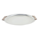 Round stainless steel tray, Danish design, 1970s, made in Denmark